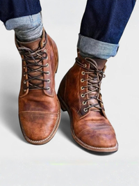 Julian™ | Klassiske læderstøvler - Brun