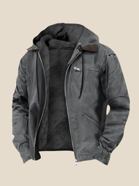 Johan | Foret jakke med hætte - Grå