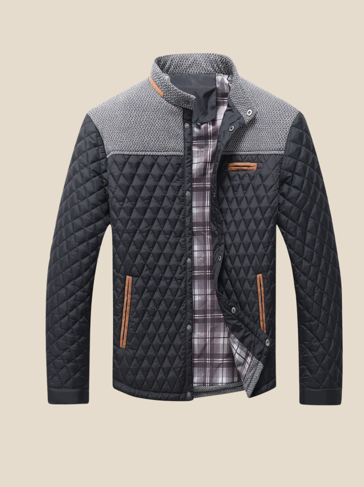 Mads | Vatteret jakke med kontrastskuldre