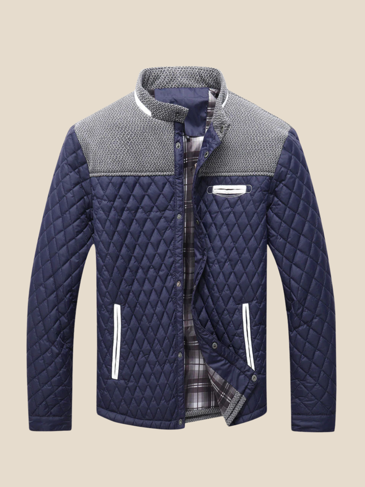 Mads | Vatteret jakke med kontrastskuldre