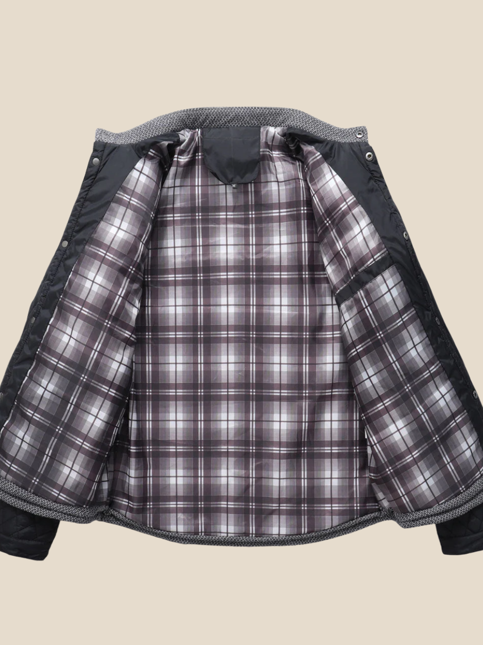 Mads | Vatteret jakke med kontrastskuldre