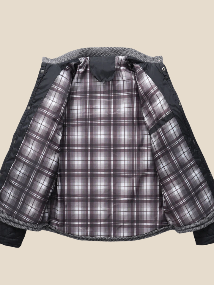 Mads | Vatteret jakke med kontrastskuldre