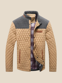 Mads | Vatteret jakke med kontrastskuldre - Khaki