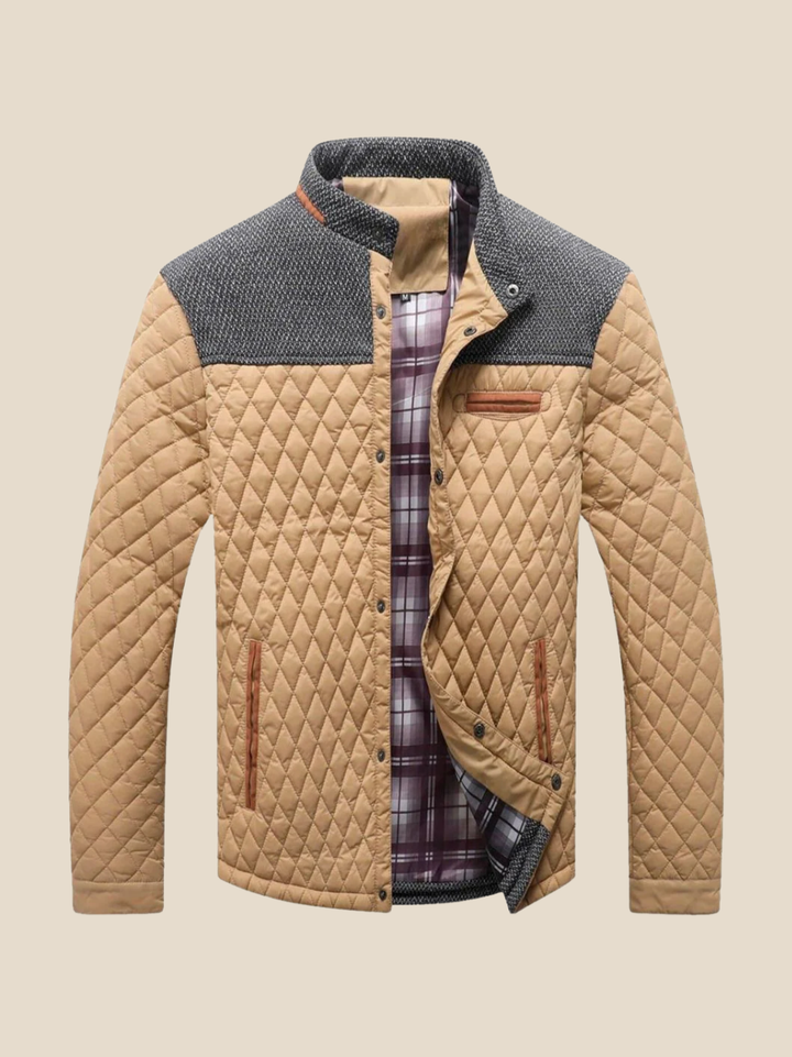 Mads | Vatteret jakke med kontrastskuldre