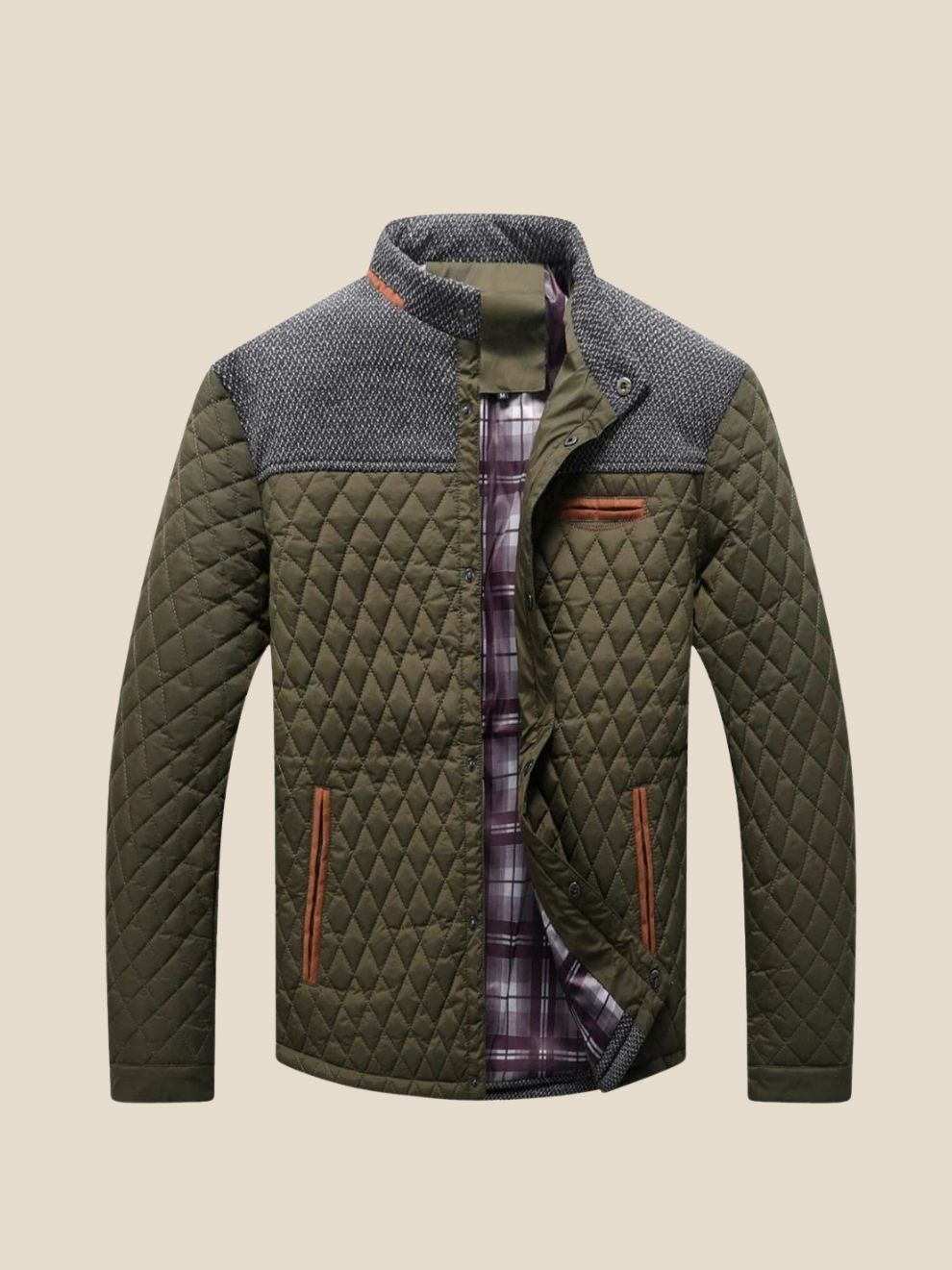 Mads | Vatteret jakke med kontrastskuldre