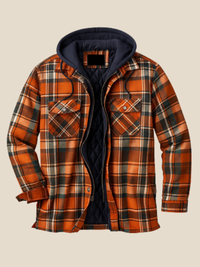 Rasmus | Foret ternet jakke - Orange tern