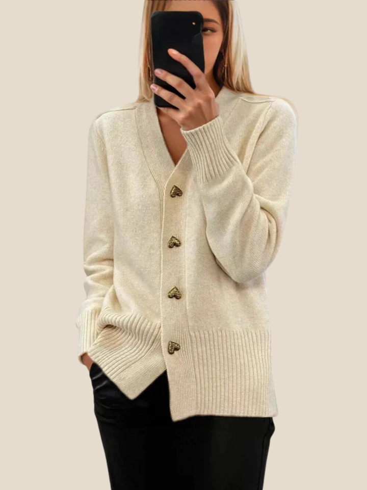 Amaya | Kofta med hjärtknappar