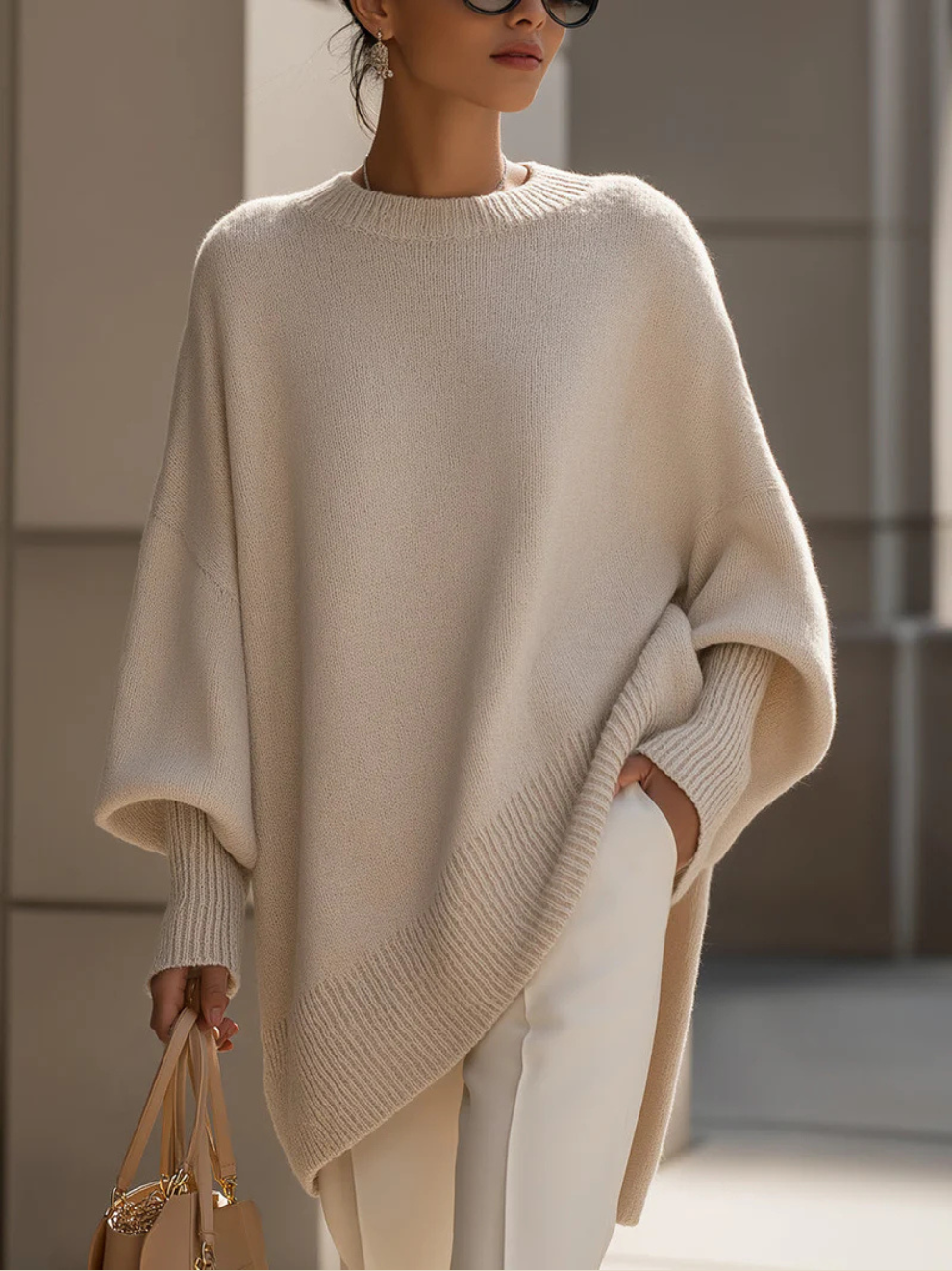 Anneta | Oversize poncho-strik