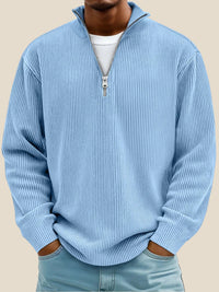 Søren | Langærmet Polo - Lyseblå