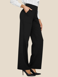 Tyra | Vide bukser med stretch - Sort