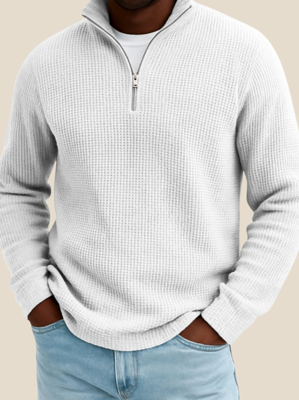 JURGEN™ | LANGÆRMET POLO MED KVART LYNLÅS