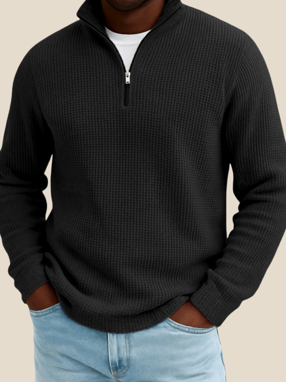 JURGEN™ | LANGÆRMET POLO MED KVART LYNLÅS