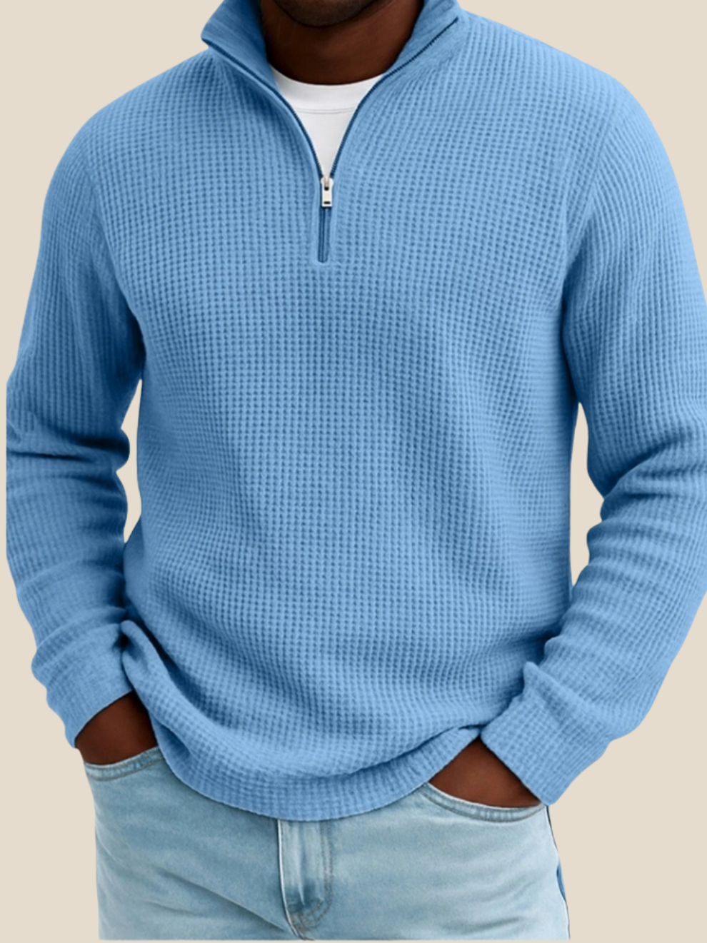 JURGEN™ | LANGÆRMET POLO MED KVART LYNLÅS