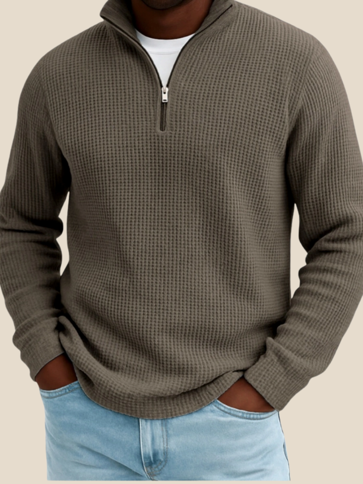 JURGEN™ | LANGÆRMET POLO MED KVART LYNLÅS