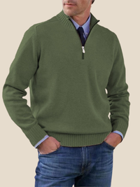 Nikolaj | Zip-hoodie - Grøn