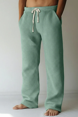 Hansen™ | Teksturerede Waffle-Lounge Bukser – Mintgrøn