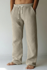 Hansen™ | Teksturerede Waffle-Lounge Bukser – Beige
