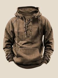 Mads | Snøre-Hoodie - Brun