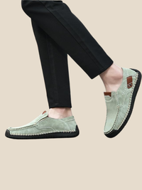 Søren | Lædersko - Lysegrøn