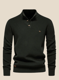 Kasper | Zip-hoodie - Sort og grøn