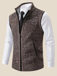 Holger | Strikvest - Brun