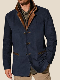 Henrik | Jakke med knapper - Blå