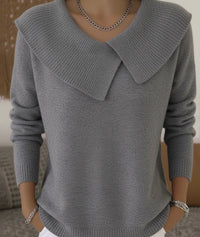 Valenne™ | Ribbed Knit Sweater - Grey
