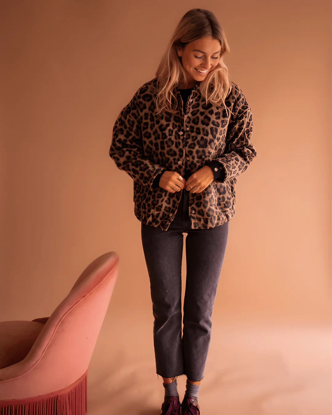 Leona™ Leopard Bomberjakke