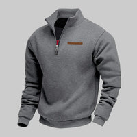 Edvin™ | Varm Fleece Sweater - Mörkgrå
