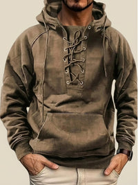 Mads | Snøre-Hoodie - Brun