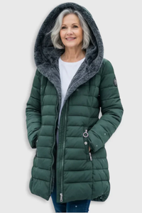 Olivia | Vatteret Vinterjakke - mørkegrøn